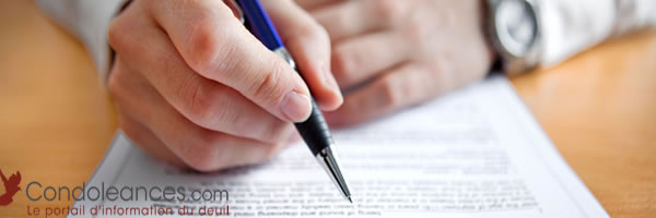 Lettres types pour les démarches administratives de deuil.