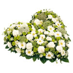 Fleurs deuil : cœur pour exprimer vos condoléances.