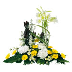 Fleurs deuil : devant de tombe pour exprimer vos condoléances.